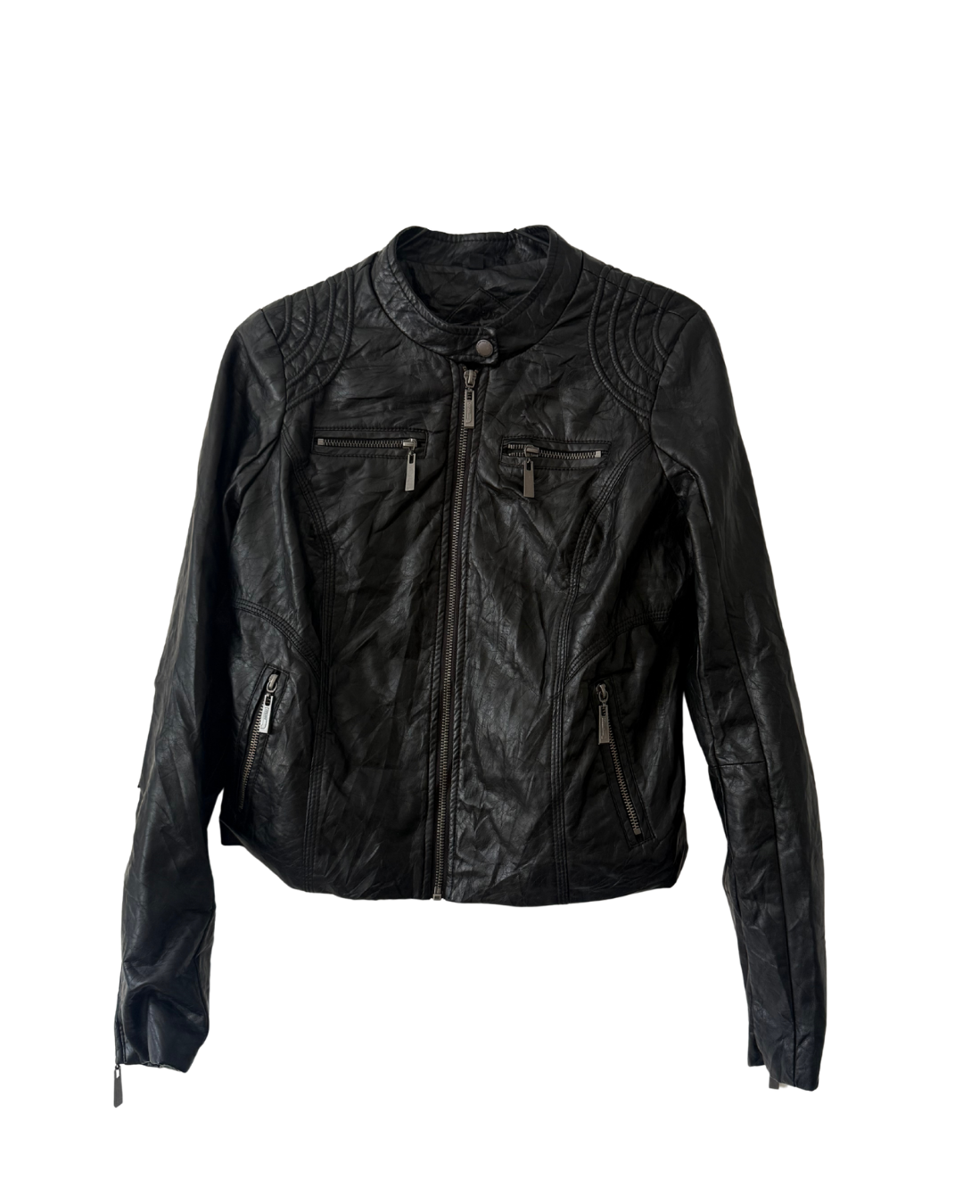 JouJou Women's Detailed Leather Jacket