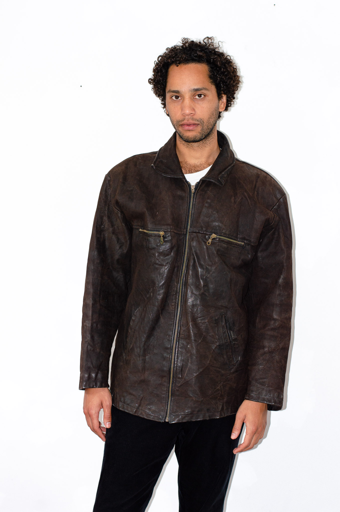 Vintage Brown Leather Jacket