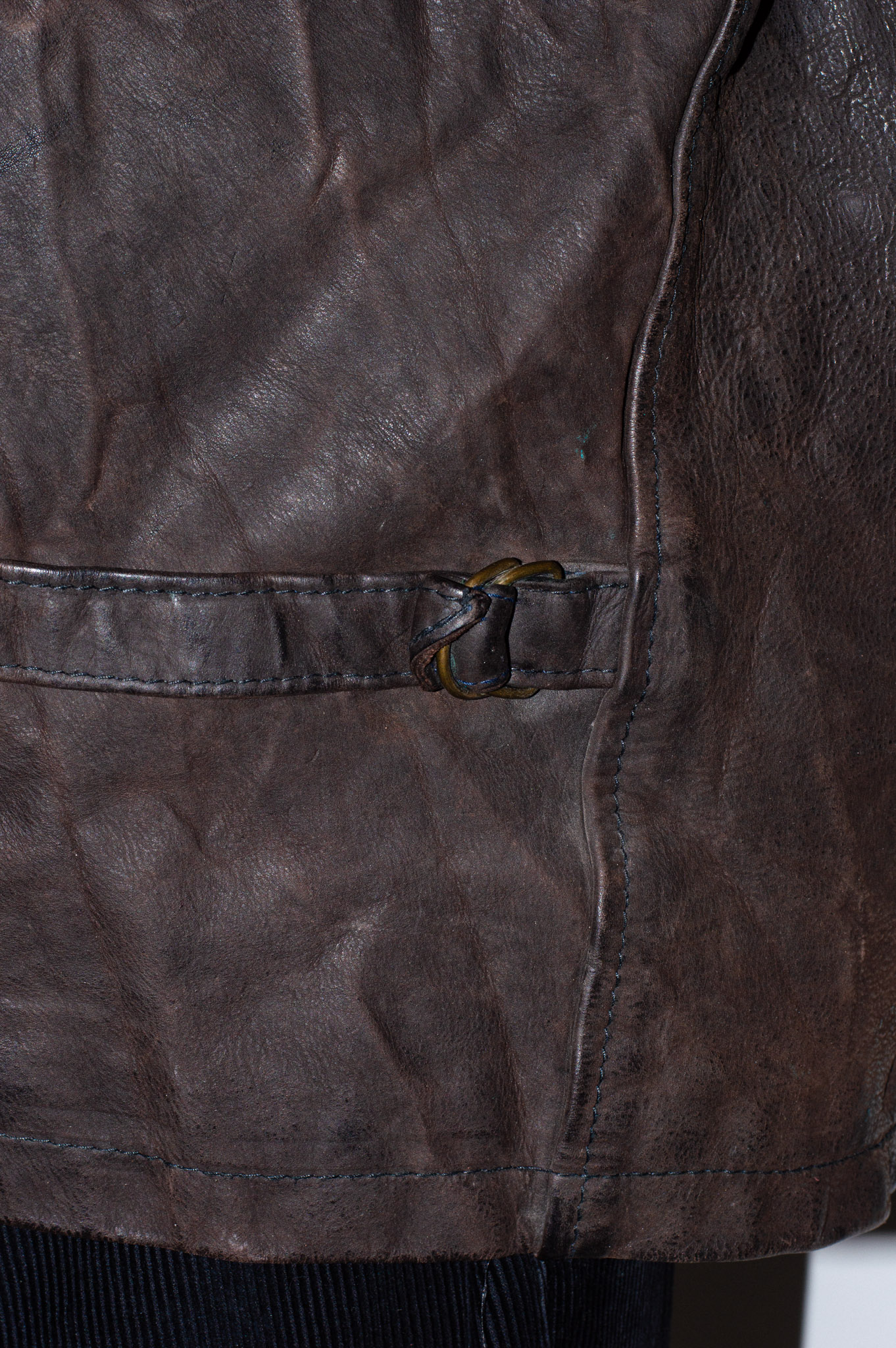 Vintage Brown Leather Jacket, view 7
