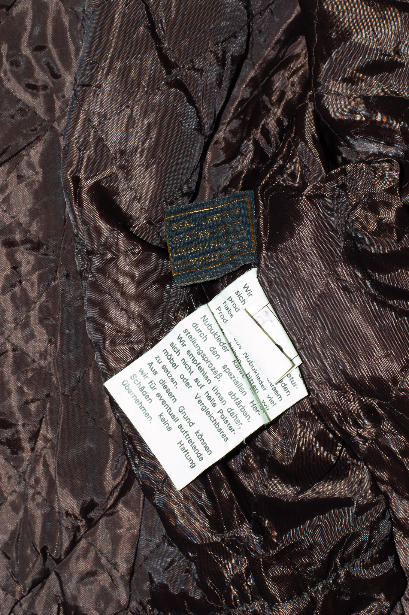 HELD vintage leather biker jacket — brown, asymmetric zip, view 16