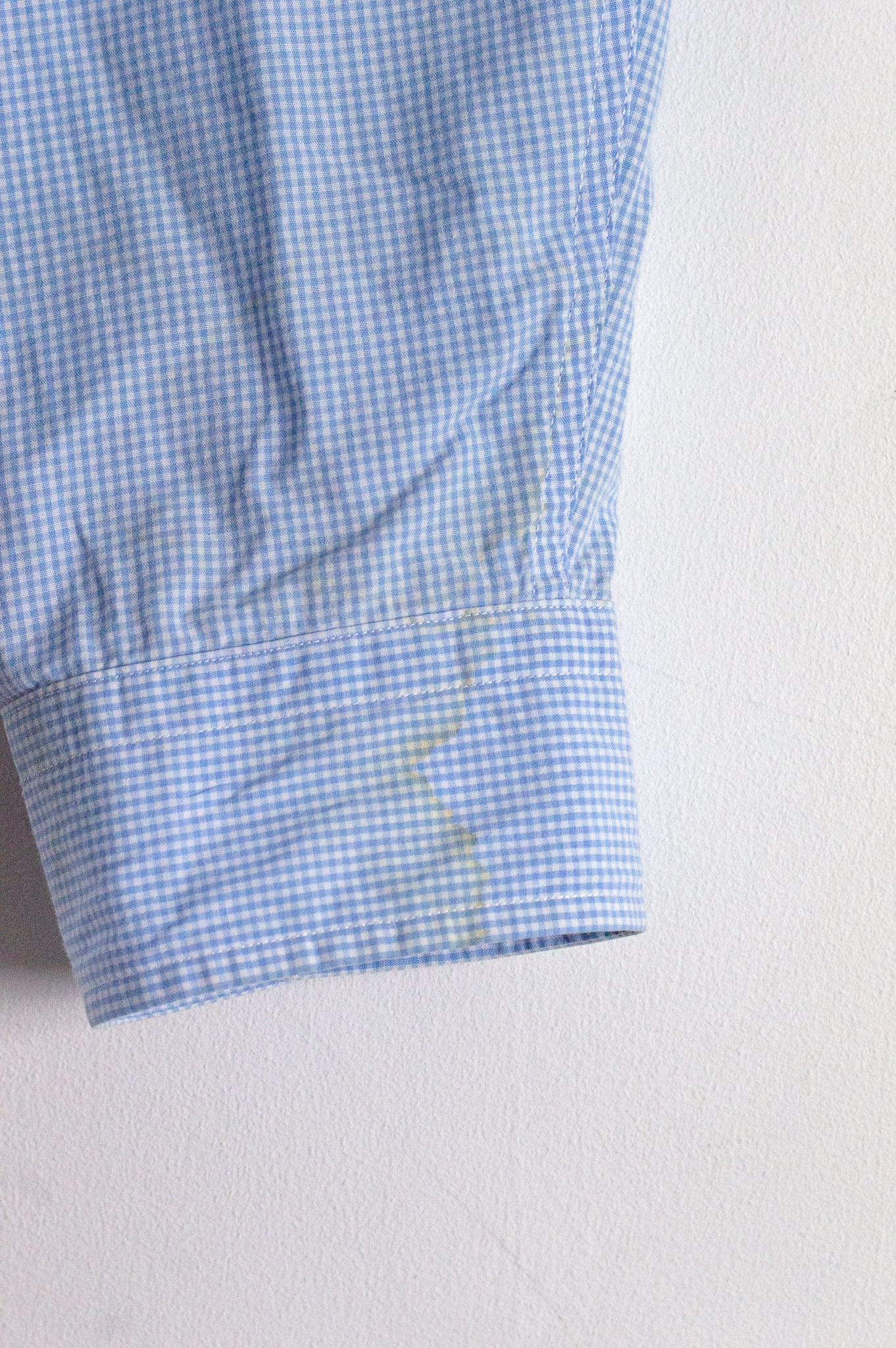 Vintage Nautica light blue gingham check shirt, view 9