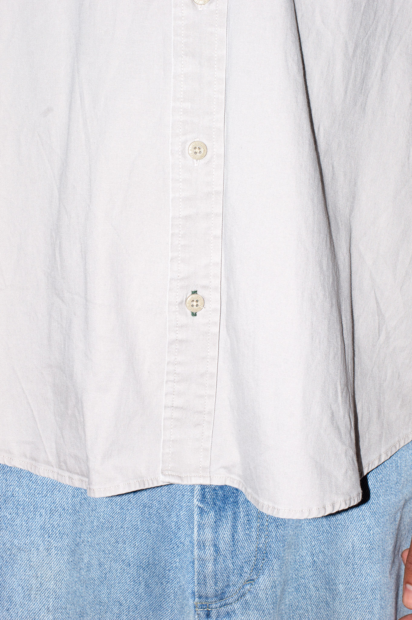 Vintage L.L.Bean traditional fit shirt — stone grey, view 5